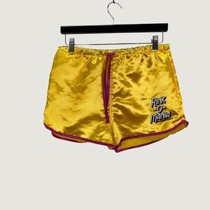 Netflix Stranger Things Shorts Sz M‎ Yellow Rink-O-Mania Retro 80s Satin Cosplay